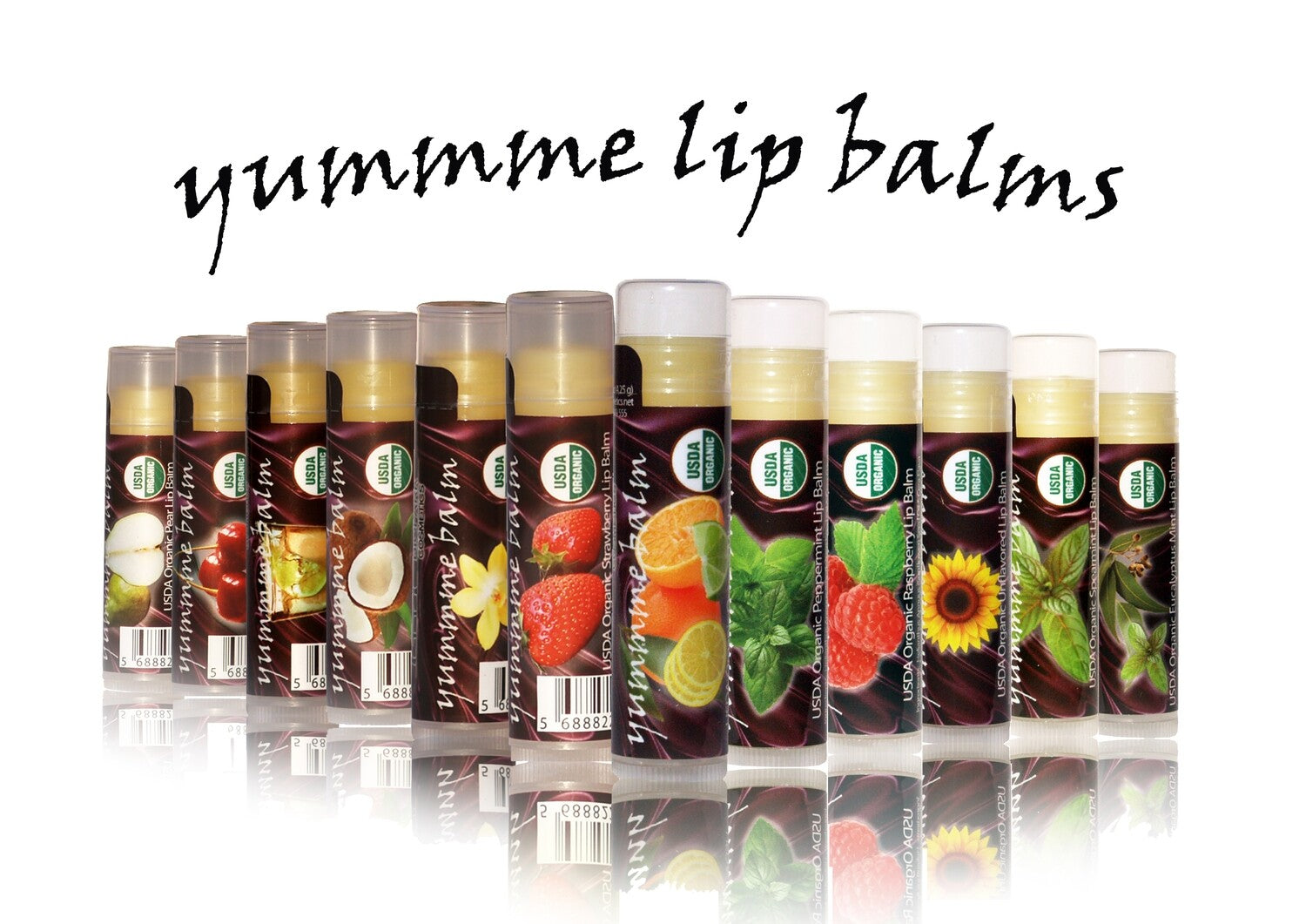 Yummme Organic Lip Balm, 10 Flavours
