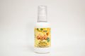 Bottle of organic walnut oil with a yellow label on a white background