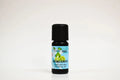 Bottle of bergamot essential oil on a white background