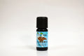 Bottle of clove bud essential oil on a white background