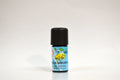 Bottle of Helichrysum essential oil on a white background