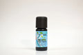 Bottle of organic tea tree essential oil on a white background