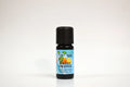 Bottle of sweet orange essential oil on a white background