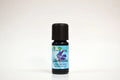 Bottle of lavender essential oil on a white background