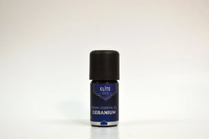 Essential oil bottle labeled 'Elite Oils Ceranium' on a white background