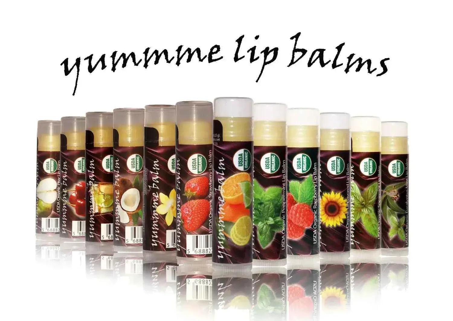Yummme Organic Lip Balm, 10 Flavours